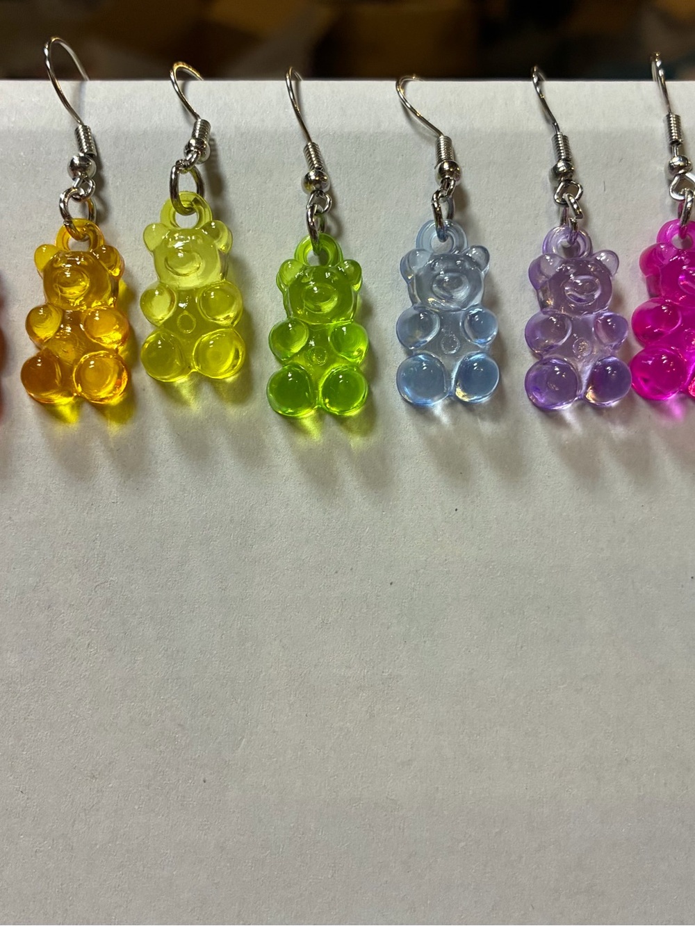 Colorful Gummy Bear Dangle Earrings - Assorted Colors (One Pair)